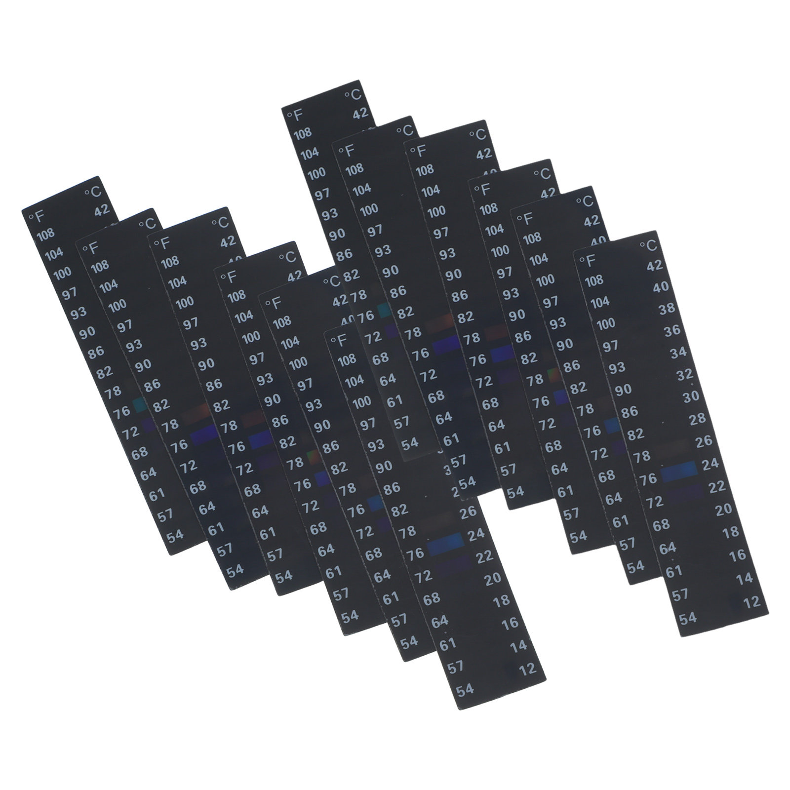 Temperature Strip Thermometer - 10Pcs Adhesive Liquid Crystal Temperature Strips