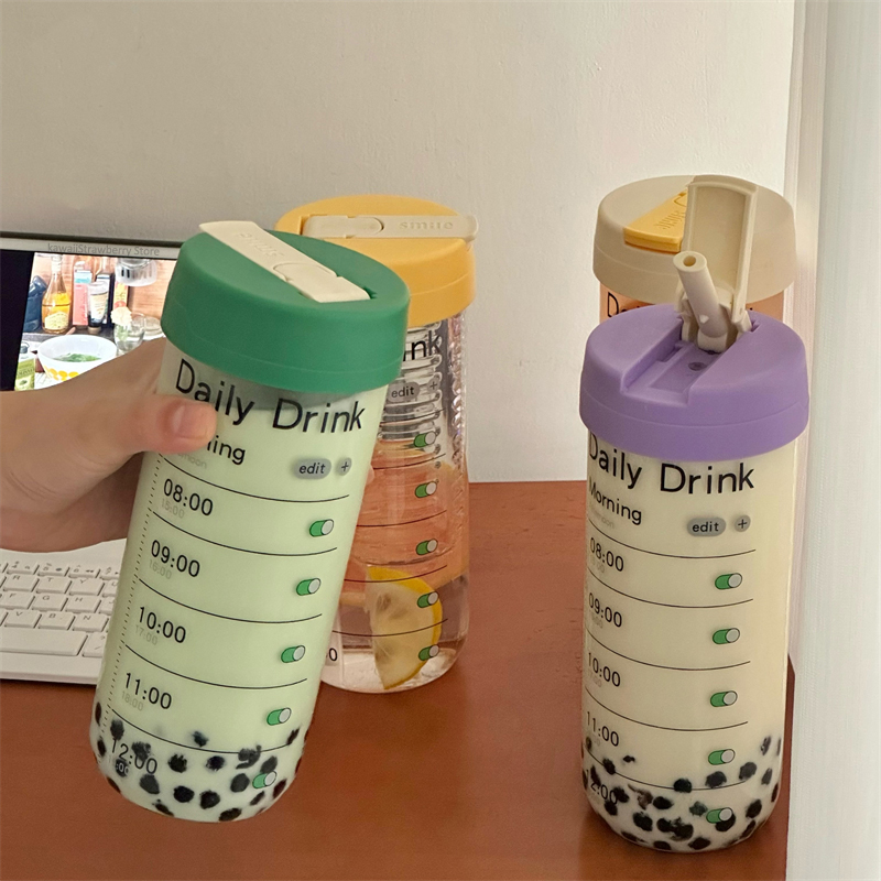Coffee Equipment Eu - Glass Water Bottle With Time Marker