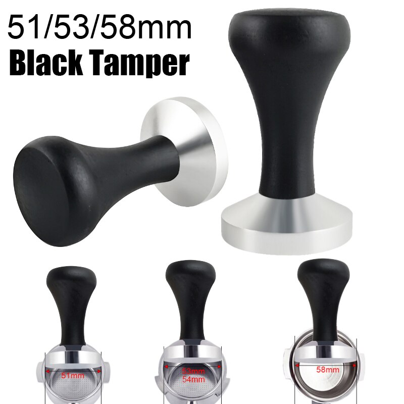 Coffee Shop Equipment - 1PC 51/53/58mm Espresso Tamper with Black