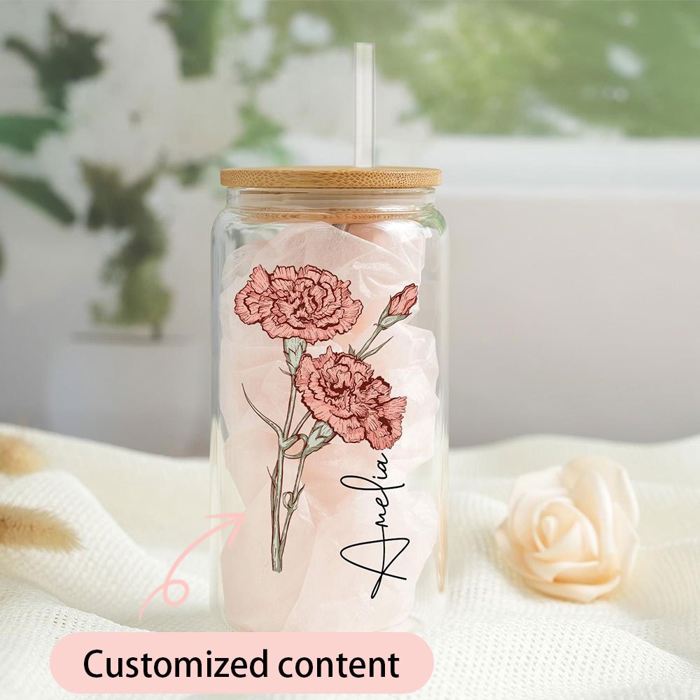 Personalized Birth Flower Glas - огляд і ціна Coffee Equipment Names