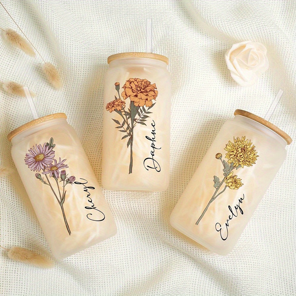 Personalized Birth Flower Glas - огляд і ціна Coffee Equipment Names