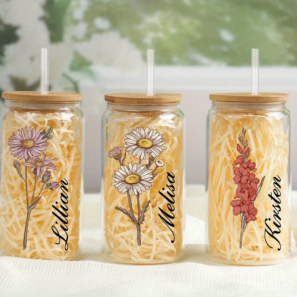 Personalized Birth Flower Glas - огляд і ціна Coffee Equipment Names