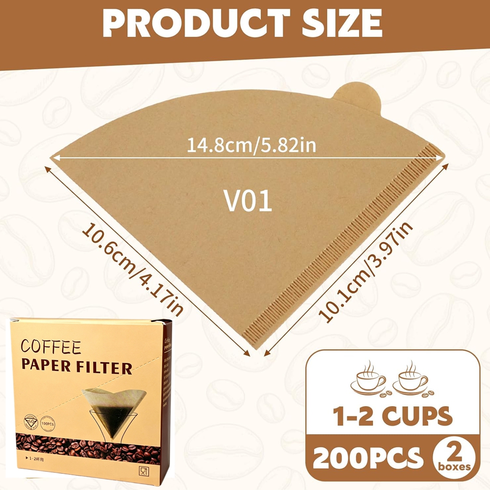 Coffee Filters 200 Count Cone  - огляд і ціна Coffee Equipment Distributor