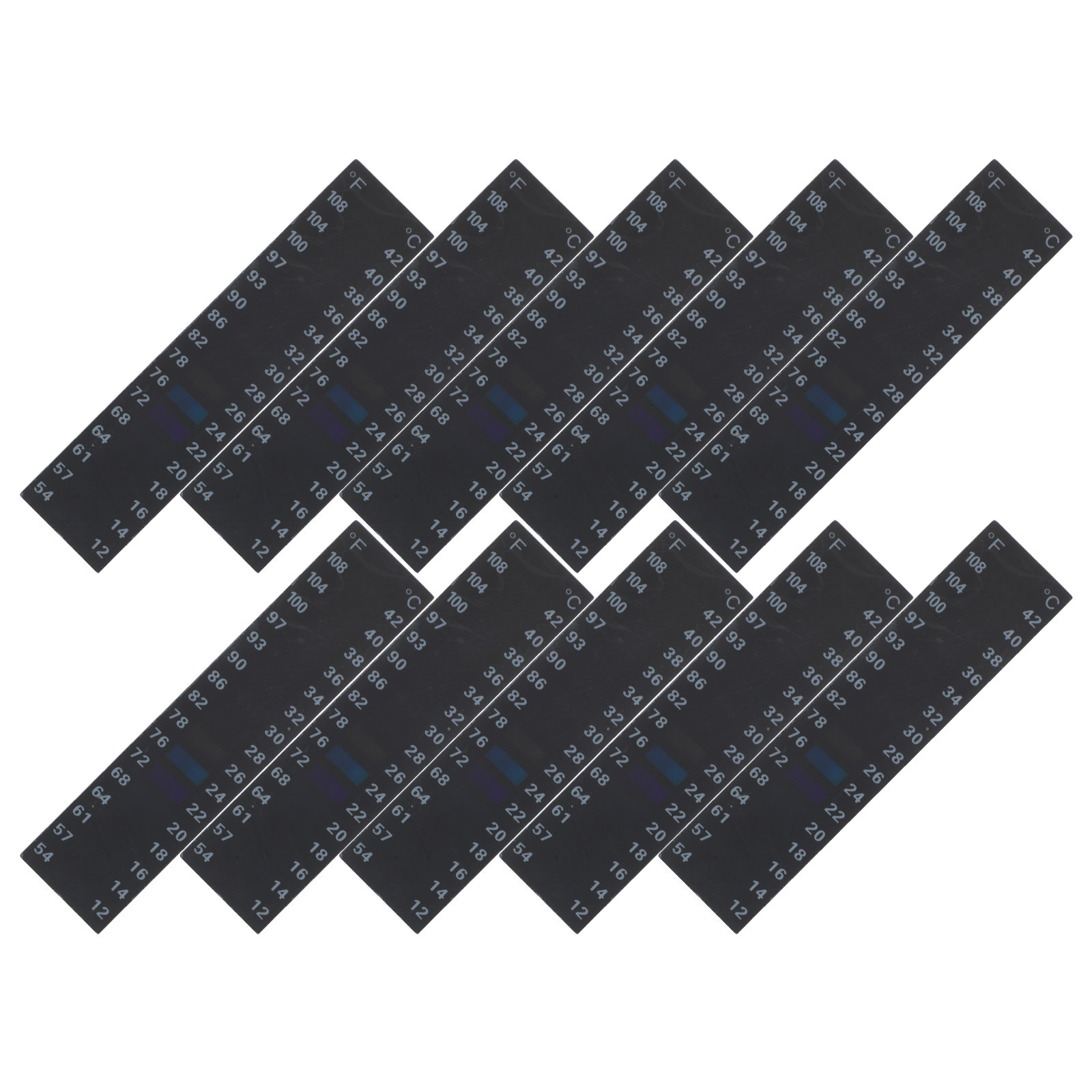 10Pcs Adhesive Liquid Crystal  - огляд і ціна Temperature Strip Thermometer