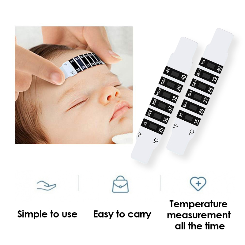 5pcs Child Forehead Temperatur - огляд і ціна Temperature Strip Thermometer