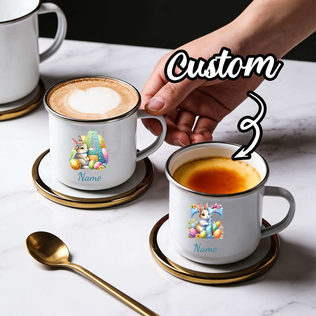 Personalized Mug Floral Initia - огляд і ціна Coffee Equipment Names