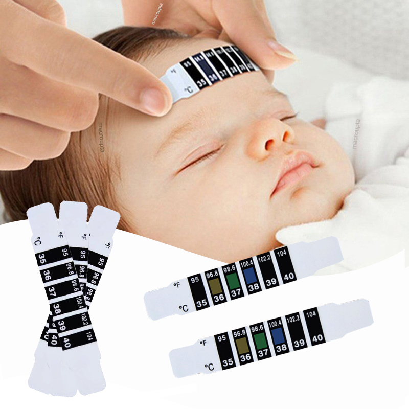 10Pcs Forehead Head Strip Ther - огляд і ціна Temperature Strip Thermometer