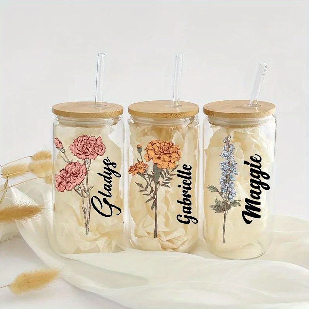 Personalized Floral Daisy Glas - огляд і ціна Coffee Equipment Names