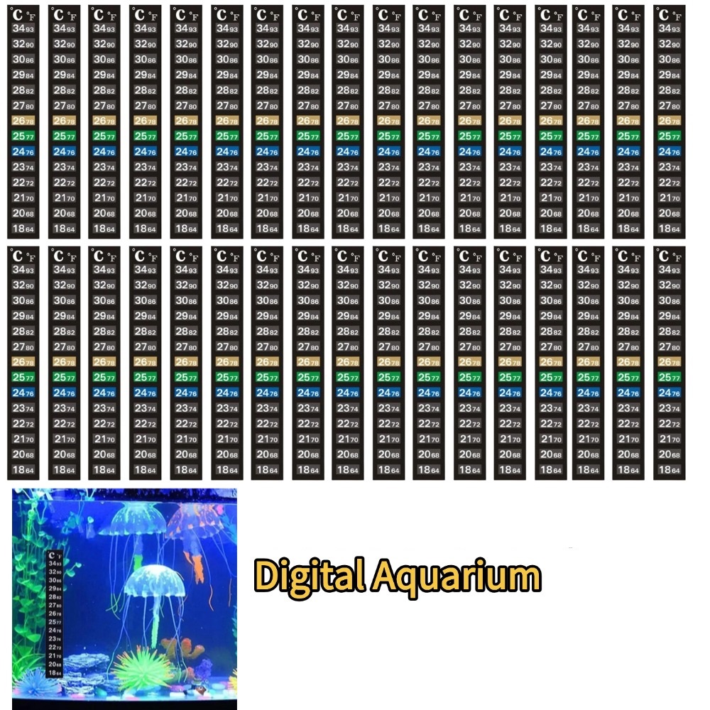1/5pcs Digital Aquarium Home S - огляд і ціна Temperature Strip Thermometer