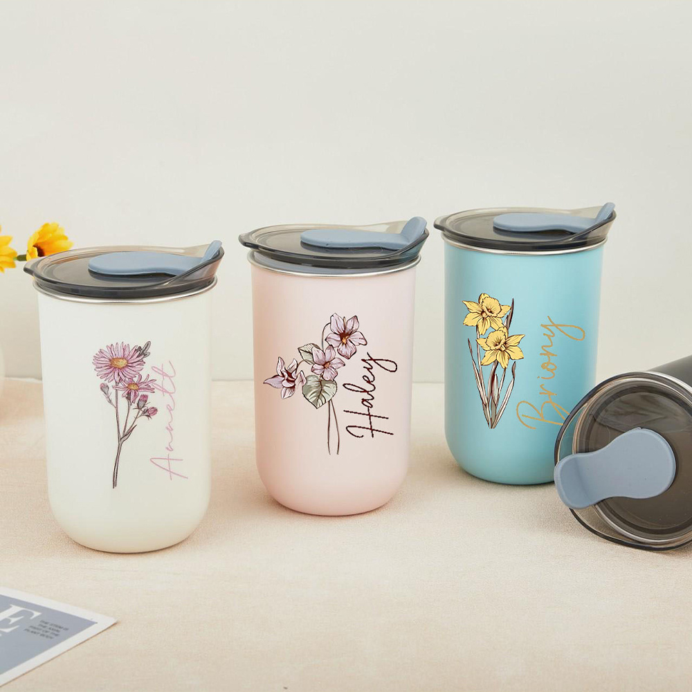 Custom Birth Flower Stainless  - огляд і ціна Coffee Equipment Names